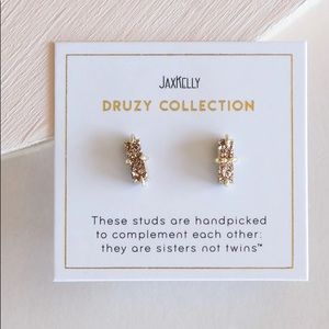 New JaxKelly 18k gold plated druzy